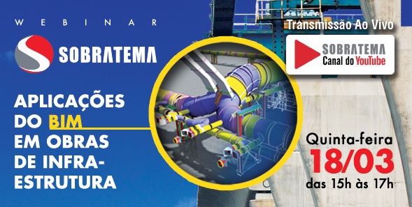 Webinar da Sobratema apontará caminhos para o avanço da tecnologia BIM na área de infraestrutura