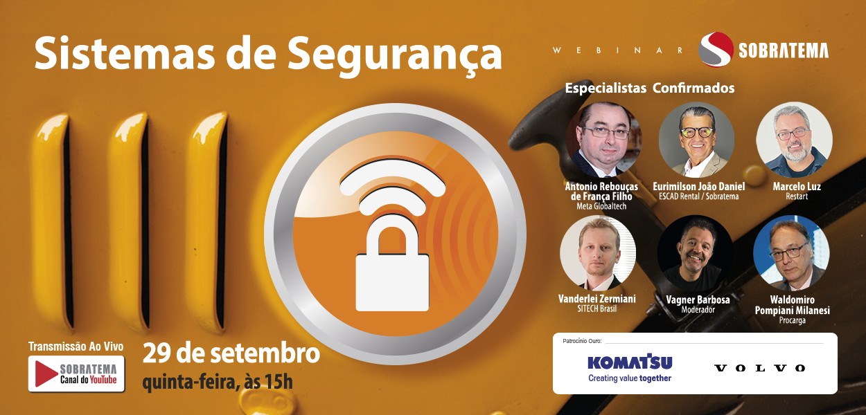 Webinar Sobratema mostrará como a tecnologia tem sido importante para combater o roubo de equipamentos no país