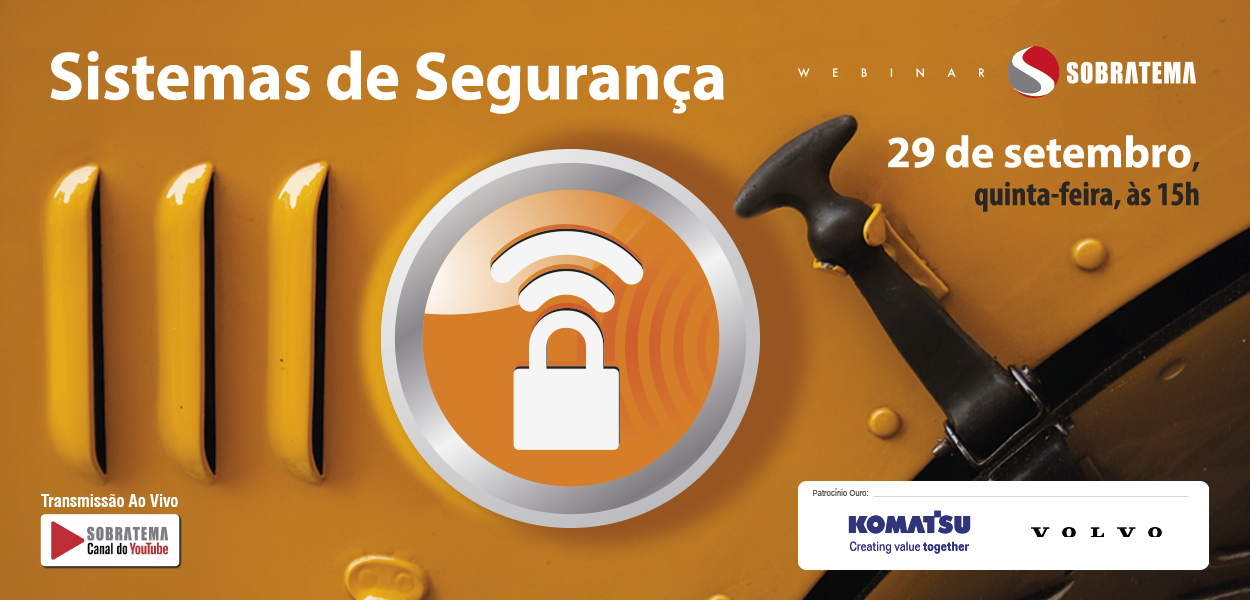 Sistemas de segurança e roubo de equipamentos serão tratados no Webinar Sobratema