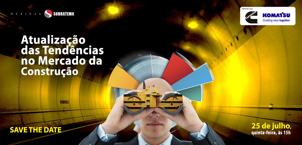 Webinar Sobratema abordará panorama do mercado de máquinas para construção em 2024