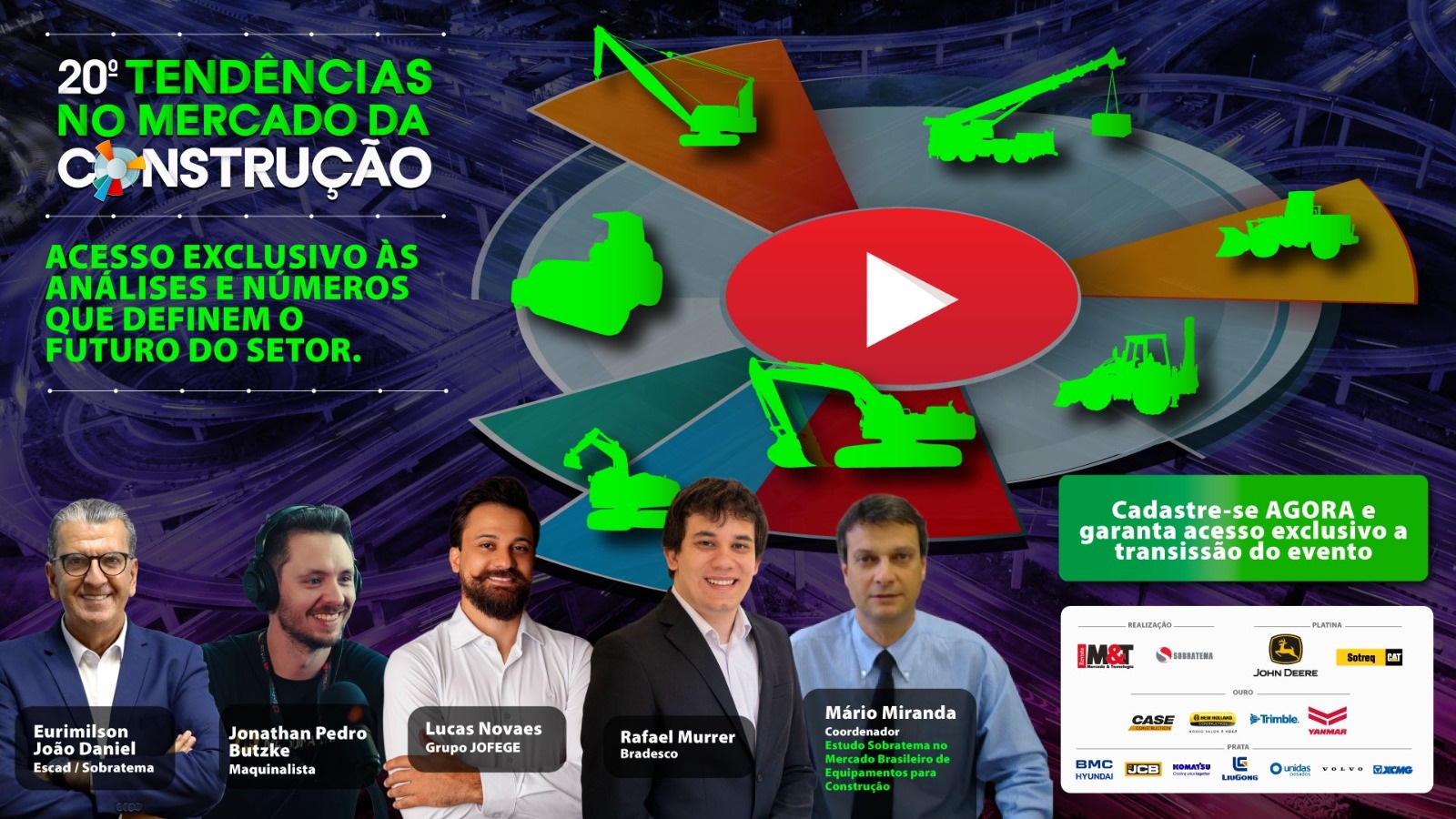 Na próxima semana (2/12), Sobratema revela dados inéditos das vendas máquinas no Tendências do Mercado da Construção