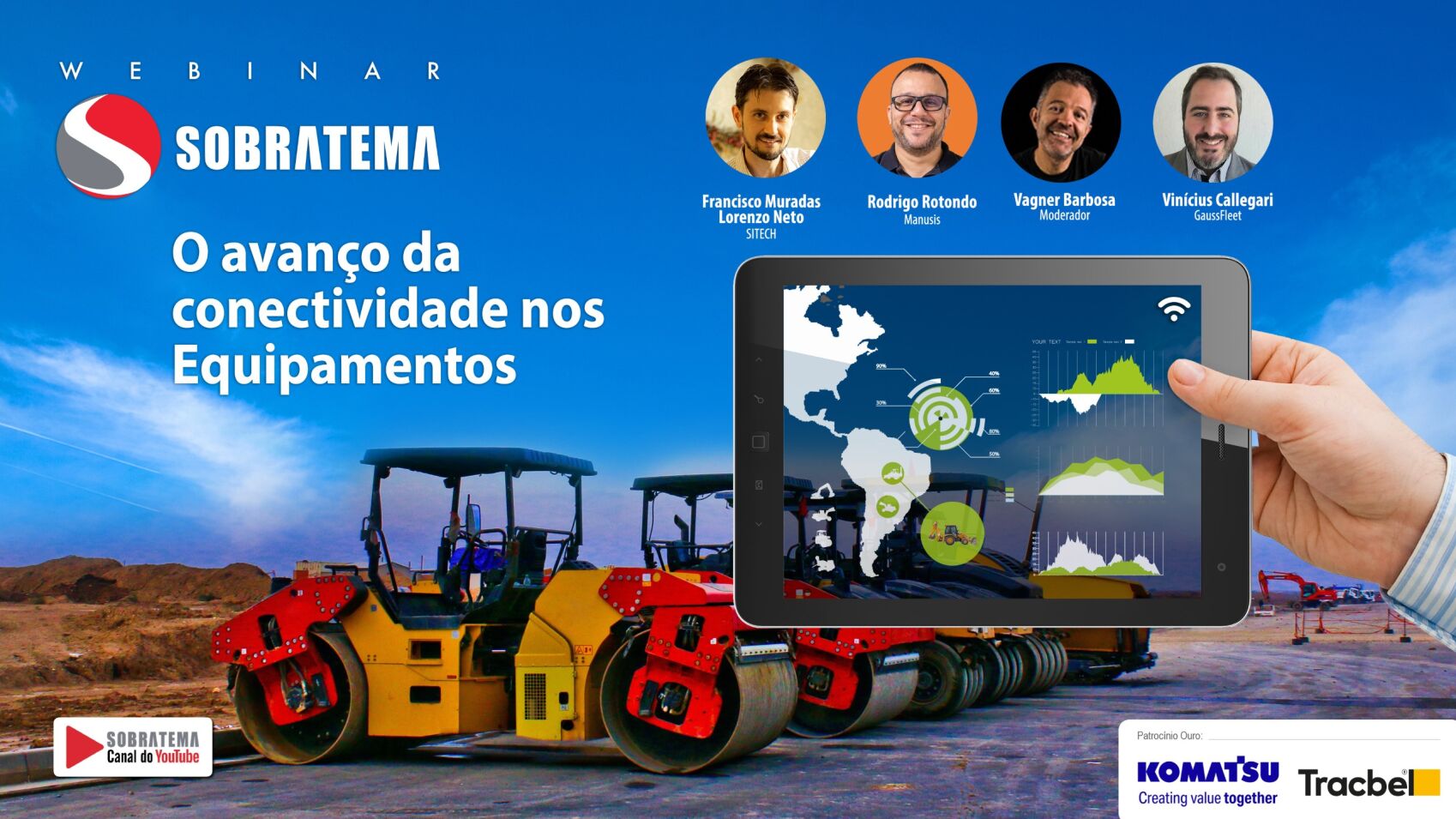 Nesta quinta (21/9), Webinar Sobratema mostrará como a conectividade agrega valor ao mercado de máquinas