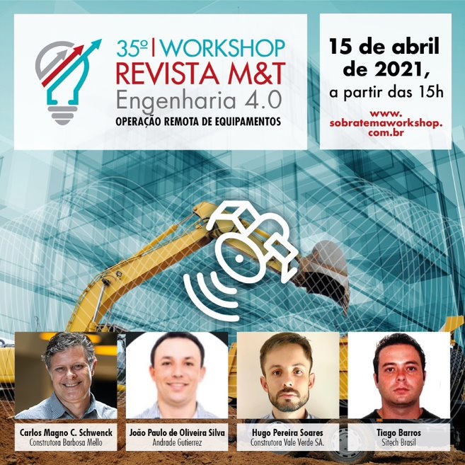 Workshop debaterá os benefícios e acertos de implementar a operação remota de equipamentos na construção e na mineração