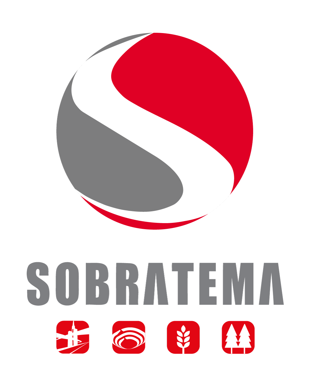 Marca Sobratema com ícones setoriais